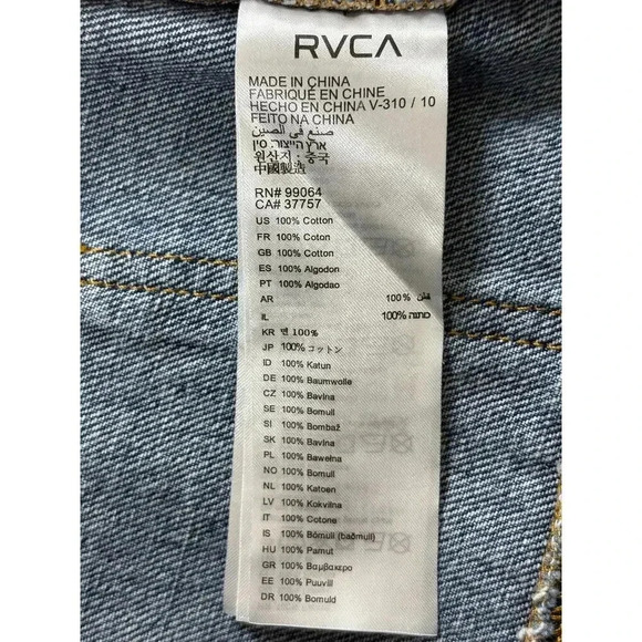 RVCA Women's Two Tone Denim Mini Skirt Size 28 - Picture 8 of 8